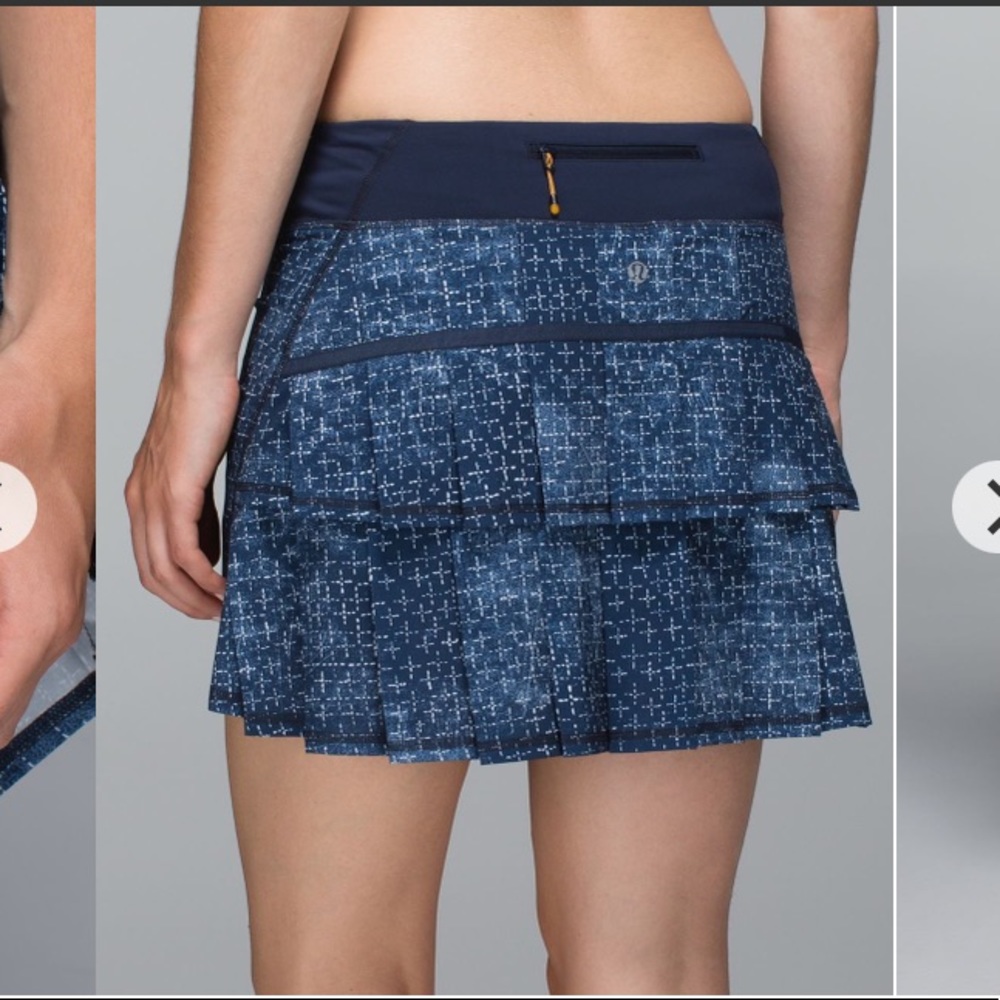 Lululemon 10 Sashiko Cross Inkwell skirt skort